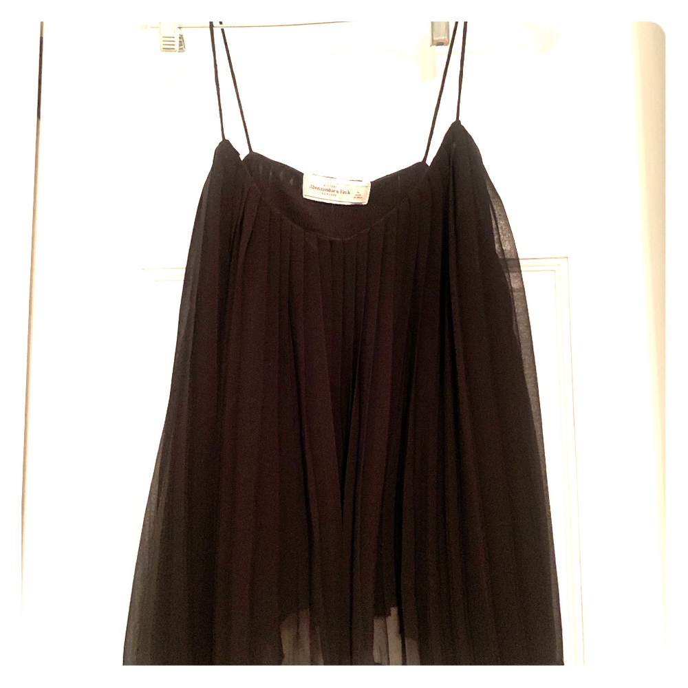 Abercrombie and Fitch Black Pleated Top